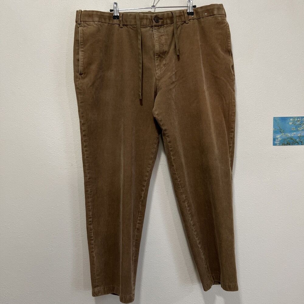 Uniqlo Corduroy Pants Brown Drawstring 3XL Academia - Picture 2 of 7